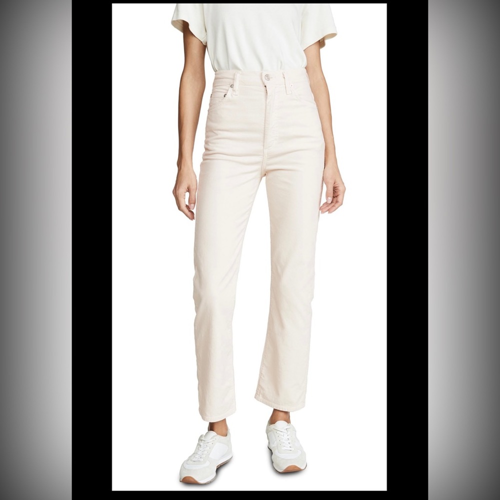 Agolde pinch waist high rise kick pants in Paper size 25